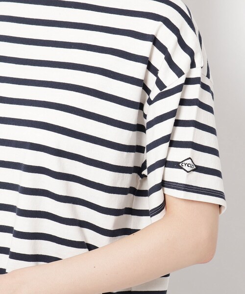 THE SHOP TK （ザ ショップ ティーケー ）の「◆【CYCLO】リサイクルコットン半袖プルオーバー（Tシャツ/カットソー・レディース・グレー系2/ブルー/オフホワイト/ネイビー系2・13/12）」の11枚目の写真