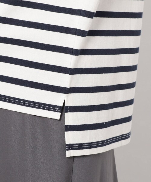 THE SHOP TK （ザ ショップ ティーケー ）の「◆【CYCLO】リサイクルコットン半袖プルオーバー（Tシャツ/カットソー・レディース・グレー系2/ブルー/オフホワイト/ネイビー系2・13/12）」の12枚目の写真