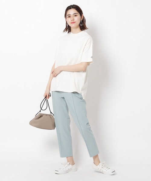 THE SHOP TK （ザ ショップ ティーケー ）の「◆【CYCLO】リサイクルコットン半袖プルオーバー（Tシャツ/カットソー・レディース・グレー系2/ブルー/オフホワイト/ネイビー系2・13/12）」の14枚目の写真