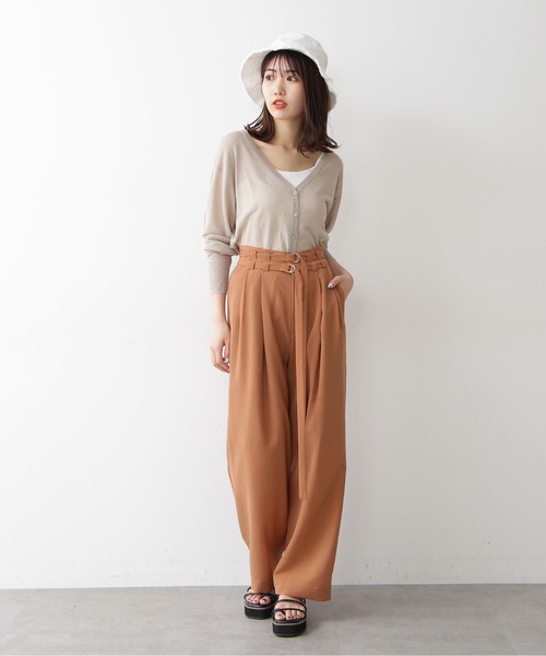 FREE'S MART（フリーズマート）の「カップ付きバックオープンキャミソール（キャミソール・レディース・ホワイト/ブラック・FREE）」の10枚目の写真