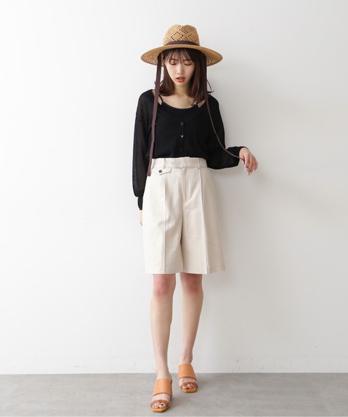 FREE'S MART（フリーズマート）の「カップ付きバックオープンキャミソール（キャミソール・レディース・ホワイト/ブラック・FREE）」の4枚目の写真