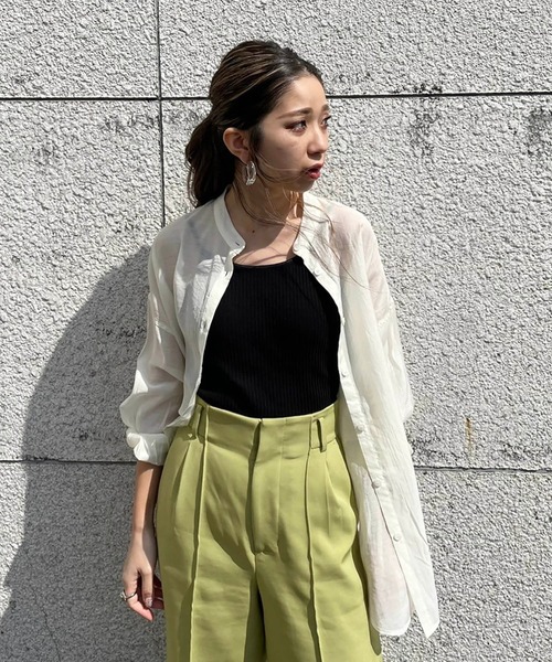 FREE'S MART（フリーズマート）の「カップ付きバックオープンキャミソール（キャミソール・レディース・ホワイト/ブラック・FREE）」の11枚目の写真