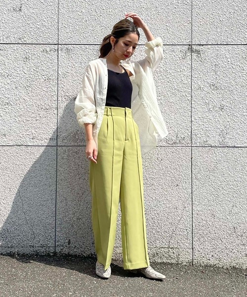 FREE'S MART（フリーズマート）の「カップ付きバックオープンキャミソール（キャミソール・レディース・ホワイト/ブラック・FREE）」の12枚目の写真