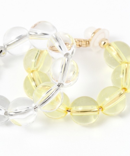 Me%（ミィパーセント）の「クリアボールフープイヤリング（イヤリング・レディース・シルバー/ゴールド・FREE）」の4枚目の写真