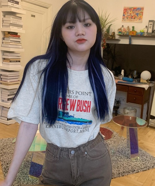 DAY CLOSET（デイ クローゼット）の「レディース 半袖ストリートロゴTシャツ（Tシャツ/カットソー・レディース・ネイビー/ライトグレー/ホワイト・ONE SIZE）」の9枚目の写真
