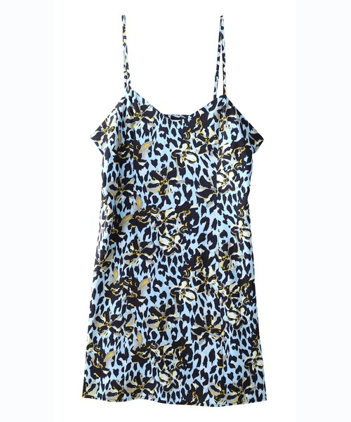 X-girl（エックスガール）の「FLORAL LEOPARD ALOHA CAMISOLE DRESS（ワンピース・レディース・ホワイト/ライトブルー/グレー・S/M）」の19枚目の写真