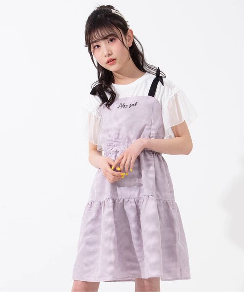 algy（アルジー）の「ニコプチコラボワンピ（ワンピース・キッズ・ラベンダー/インディゴブルー・X-SMALL/MEDIUM/XX-SMALL/SMALL）」の2枚目の写真