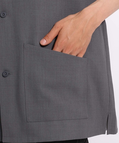 niko and...（ニコアンド）の「ノーカラーシャツカーディガン（シャツ/ブラウス・メンズ・ライトブラウン/グリーン/ベージュ/チャコール・MEDIUM/LARGE）」の16枚目の写真