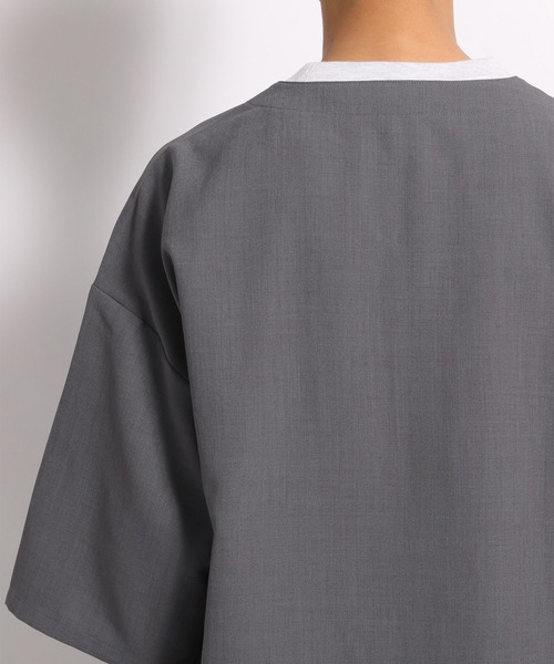 niko and...（ニコアンド）の「ノーカラーシャツカーディガン（シャツ/ブラウス・メンズ・ライトブラウン/グリーン/ベージュ/チャコール・MEDIUM/LARGE）」の17枚目の写真