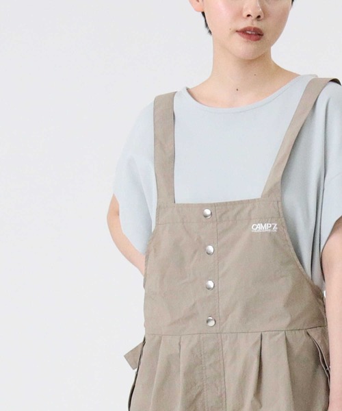 CAMP7（キャンプセブン）の「【CAMP7】パッカブルオーバーオール（サロペット/オーバーオール・レディース・オリーブ/ブラック/ベージュ・L）」の3枚目の写真