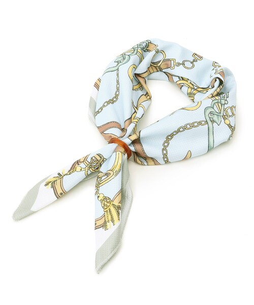 DRESKIP（ドレスキップ）の「◆ひんやりリング付きスカーフ（バンダナ/スカーフ・レディース・アイボリー系/アイボリー系3/ブルー系・00）」の3枚目の写真