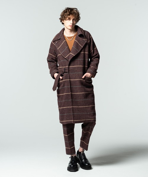 glamb（グラム）の「Melton tapered slacks / メルトンテーパードスラックス（スラックス・メンズ・ベージュ/チェック/ブラック・L/S/M）」の18枚目の写真