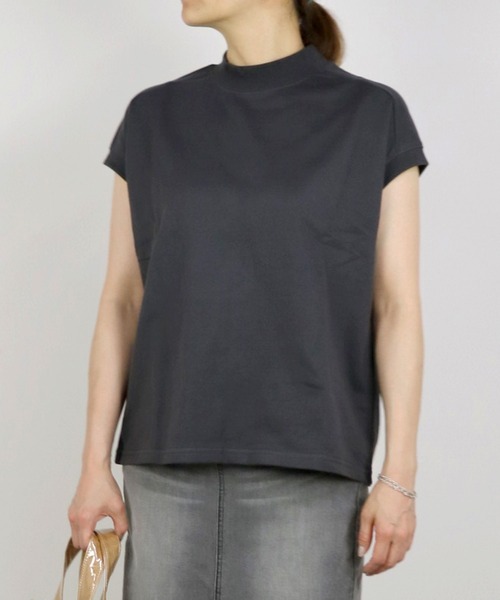 Grand PARK（グランドパーク）の「デイリープルオーバー（Tシャツ/カットソー・レディース・チャコールグレー/ベージュ/オフホワイト・FREE）」の3枚目の写真