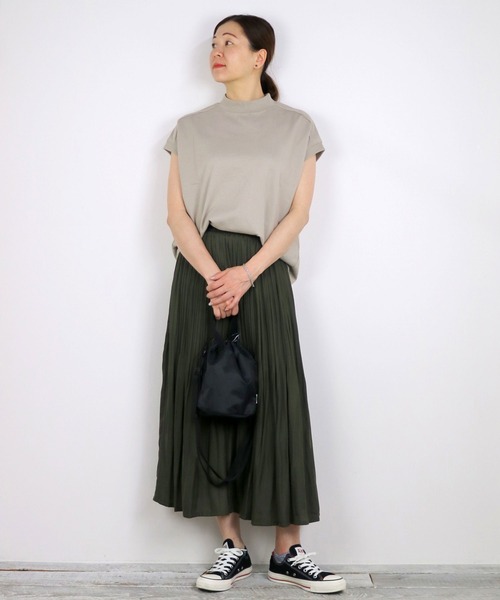 Grand PARK（グランドパーク）の「デイリープルオーバー（Tシャツ/カットソー・レディース・チャコールグレー/ベージュ/オフホワイト・FREE）」の11枚目の写真