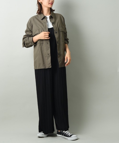 INTERPLANET(インタープラネット)の「TCNミリタリーBACKフリルブルゾン(ブルゾン・レディース・ネイビー/カーキ・FREE)」の13枚目の写真