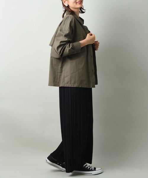 INTERPLANET(インタープラネット)の「TCNミリタリーBACKフリルブルゾン(ブルゾン・レディース・ネイビー/カーキ・FREE)」の14枚目の写真