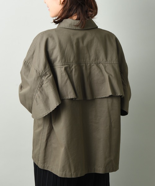 INTERPLANET(インタープラネット)の「TCNミリタリーBACKフリルブルゾン(ブルゾン・レディース・ネイビー/カーキ・FREE)」の8枚目の写真