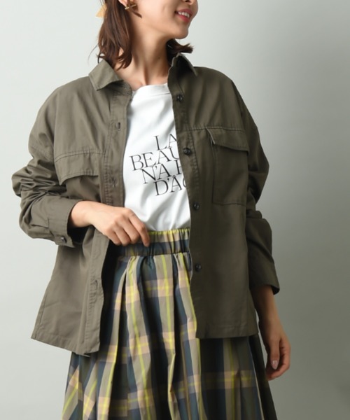 INTERPLANET(インタープラネット)の「TCNミリタリーBACKフリルブルゾン(ブルゾン・レディース・ネイビー/カーキ・FREE)」の9枚目の写真