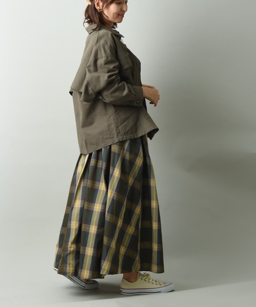 INTERPLANET(インタープラネット)の「TCNミリタリーBACKフリルブルゾン(ブルゾン・レディース・ネイビー/カーキ・FREE)」の12枚目の写真