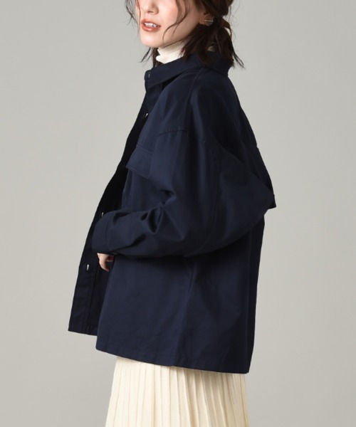 INTERPLANET(インタープラネット)の「TCNミリタリーBACKフリルブルゾン(ブルゾン・レディース・ネイビー/カーキ・FREE)」の18枚目の写真