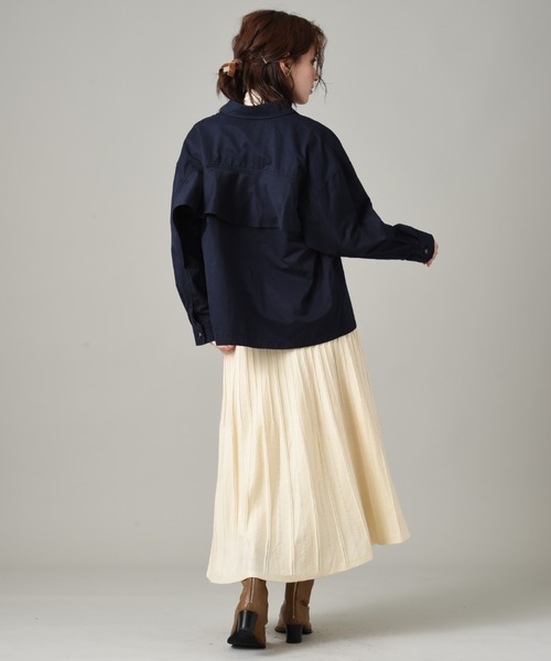 INTERPLANET(インタープラネット)の「TCNミリタリーBACKフリルブルゾン(ブルゾン・レディース・ネイビー/カーキ・FREE)」の21枚目の写真