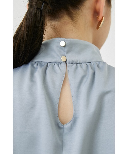 rienda(リエンダ)の「袖シースルーハイネックトップス(シャツ/ブラウス・レディース・ライトブルー/アイボリー・FREE)」の17枚目の写真