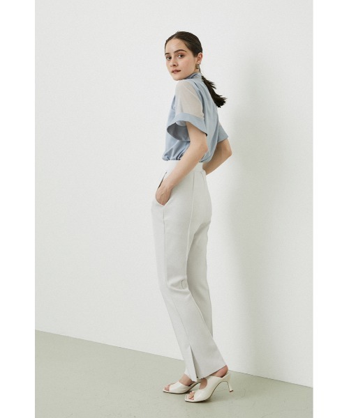 rienda(リエンダ)の「袖シースルーハイネックトップス(シャツ/ブラウス・レディース・ライトブルー/アイボリー・FREE)」の10枚目の写真