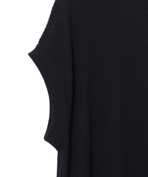 ADAM ET ROPE'(アダムエロペ)の「【セットアップ対応】TCシアーワッフルプルオーバー(Tシャツ/カットソー・レディース・ブラック/ワイン・FREE)」の10枚目の写真