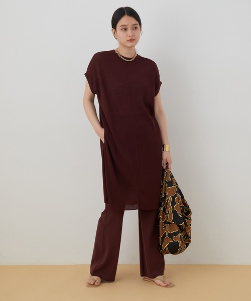 ADAM ET ROPE'(アダムエロペ)の「【セットアップ対応】TCシアーワッフルプルオーバー(Tシャツ/カットソー・レディース・ブラック/ワイン・FREE)」の16枚目の写真