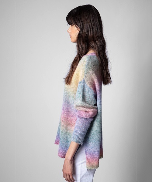 ZADIG&VOLTAIRE(ザディグ エ ヴォルテール)の「SUNDAY AMP MULTICOLOR SWEATER(ニット/セーター・レディース・マルチ・S/XS/M)」の2枚目の写真
