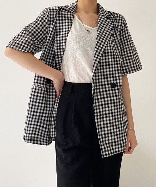 fd style（エフディ スタイル）の「[FD]ダブルブレストスーツジャケット（テーラードジャケット・レディース・ブラック系その他・FREE）」の6枚目の写真