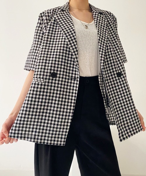 fd style（エフディ スタイル）の「[FD]ダブルブレストスーツジャケット（テーラードジャケット・レディース・ブラック系その他・FREE）」の2枚目の写真