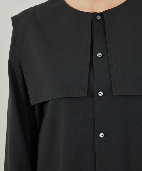 ROPE' PICNIC(ロペピクニック)の「【リンクコーデ】セーラーカラーブラウス(シャツ/ブラウス・レディース・ホワイト/ブラック/カーキ/サックスブルー・38)」の21枚目の写真