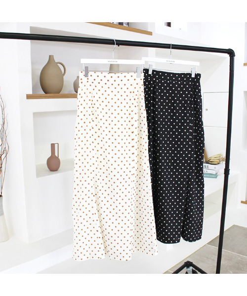 MODE ROBE（モードローブ）の「ドットスカート（スカート・レディース・アイボリー/ブラック・FREE）」の6枚目の写真