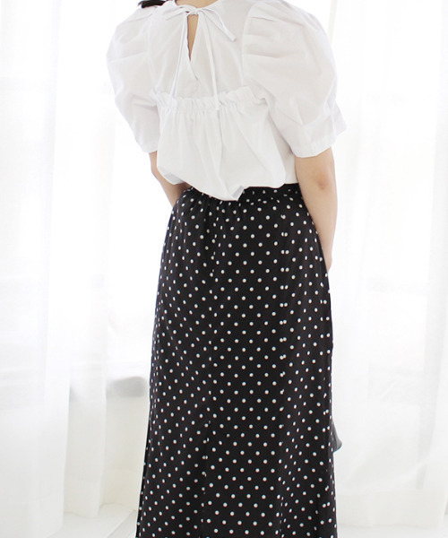 MODE ROBE（モードローブ）の「ドットスカート（スカート・レディース・アイボリー/ブラック・FREE）」の7枚目の写真