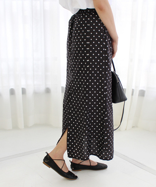 MODE ROBE（モードローブ）の「ドットスカート（スカート・レディース・アイボリー/ブラック・FREE）」の9枚目の写真