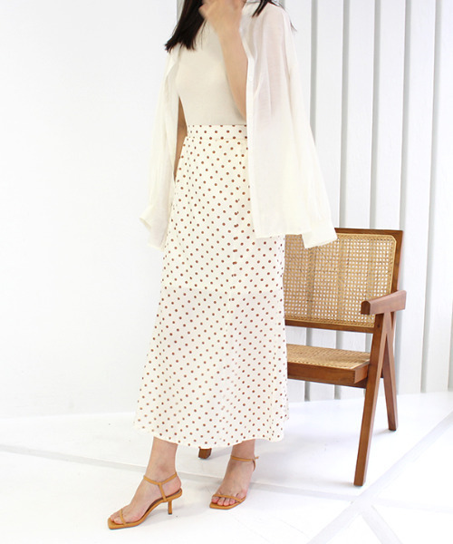 MODE ROBE（モードローブ）の「ドットスカート（スカート・レディース・アイボリー/ブラック・FREE）」の13枚目の写真