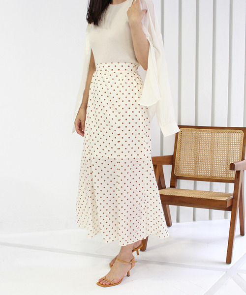 MODE ROBE（モードローブ）の「ドットスカート（スカート・レディース・アイボリー/ブラック・FREE）」の17枚目の写真