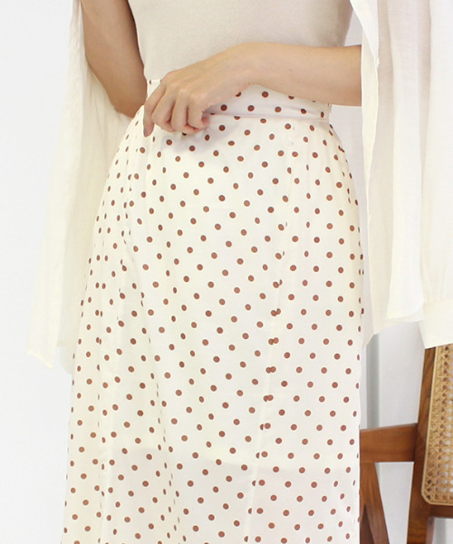 MODE ROBE（モードローブ）の「ドットスカート（スカート・レディース・アイボリー/ブラック・FREE）」の18枚目の写真