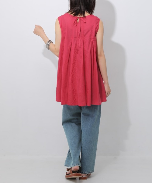 osharewalker（オシャレウォーカー）の「【廃盤】『タック切替フレアロングタンクトップ』（タンクトップ・レディース・グレー/レッド/オフホワイト・1/2）」の7枚目の写真