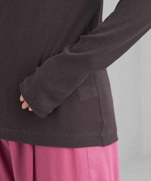 green label relaxing（グリーンレーベルリラクシング）の「バックメロー シアー タートルネック プルオーバー カットソー（Tシャツ/カットソー・レディース・ライトブルー/オフホワイト/ダークグレー・FREE）」の19枚目の写真