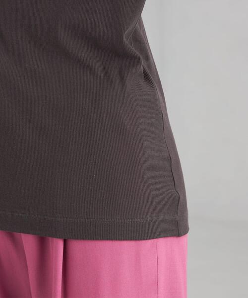 green label relaxing（グリーンレーベルリラクシング）の「バックメロー シアー タートルネック プルオーバー カットソー（Tシャツ/カットソー・レディース・ライトブルー/オフホワイト/ダークグレー・FREE）」の16枚目の写真