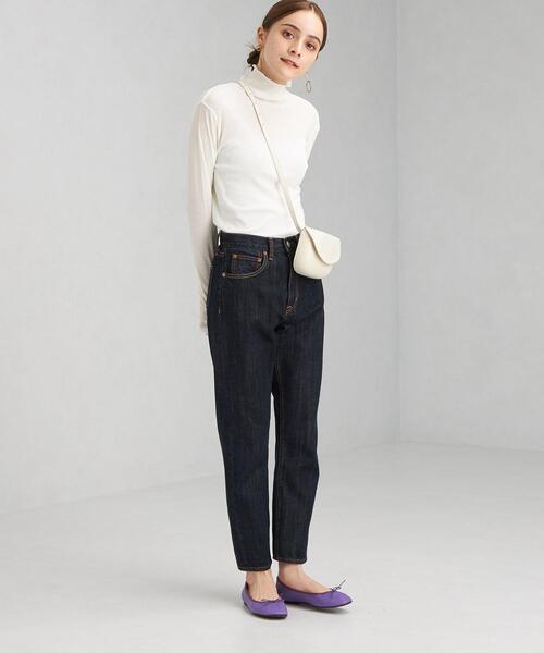 green label relaxing（グリーンレーベルリラクシング）の「バックメロー シアー タートルネック プルオーバー カットソー（Tシャツ/カットソー・レディース・ライトブルー/オフホワイト/ダークグレー・FREE）」の14枚目の写真