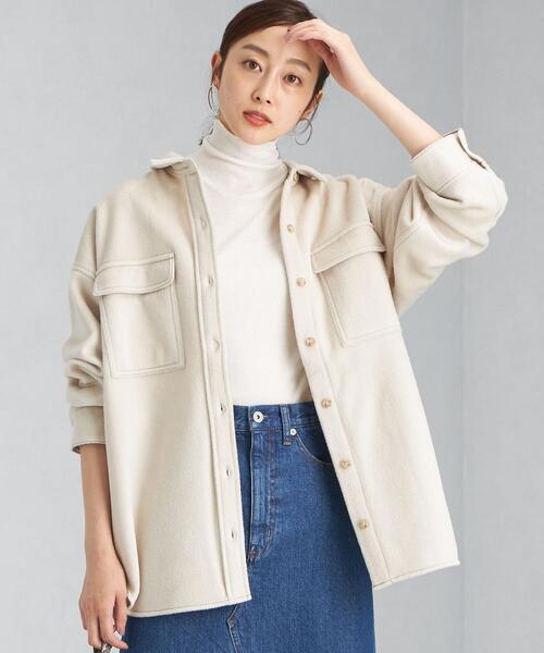 green label relaxing（グリーンレーベルリラクシング）の「バックメロー シアー タートルネック プルオーバー カットソー（Tシャツ/カットソー・レディース・ライトブルー/オフホワイト/ダークグレー・FREE）」の20枚目の写真