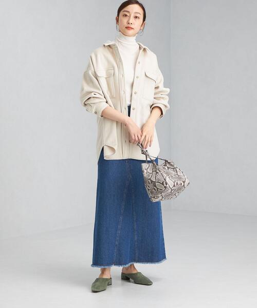 green label relaxing（グリーンレーベルリラクシング）の「バックメロー シアー タートルネック プルオーバー カットソー（Tシャツ/カットソー・レディース・ライトブルー/オフホワイト/ダークグレー・FREE）」の17枚目の写真