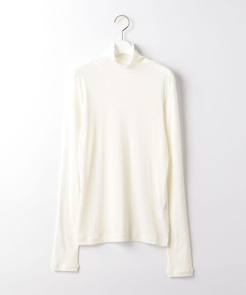 green label relaxing（グリーンレーベルリラクシング）の「バックメロー シアー タートルネック プルオーバー カットソー（Tシャツ/カットソー・レディース・ライトブルー/オフホワイト/ダークグレー・FREE）」の6枚目の写真