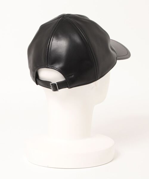 OVERRIDE(オーバーライド)の「OVERRIDE LAMB LEATHER 6P CAP(キャップ・メンズ・ホワイト/ブラック・57~59cm)」の3枚目の写真
