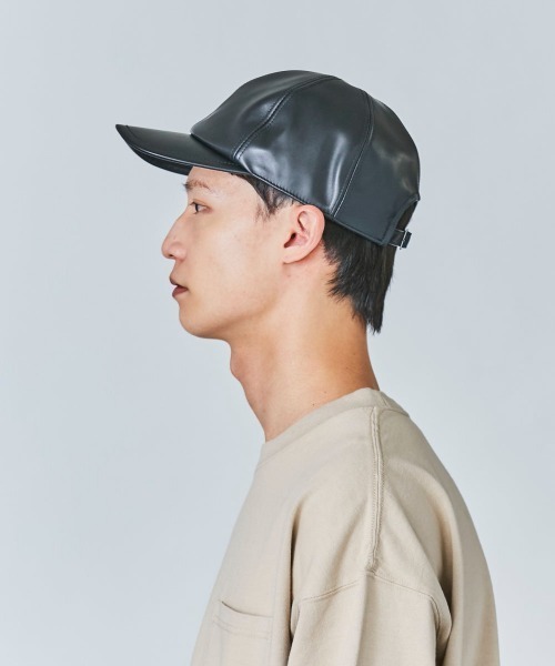 OVERRIDE(オーバーライド)の「OVERRIDE LAMB LEATHER 6P CAP(キャップ・メンズ・ホワイト/ブラック・57~59cm)」の12枚目の写真