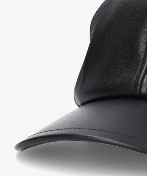 OVERRIDE(オーバーライド)の「OVERRIDE LAMB LEATHER 6P CAP(キャップ・メンズ・ホワイト/ブラック・57~59cm)」の4枚目の写真