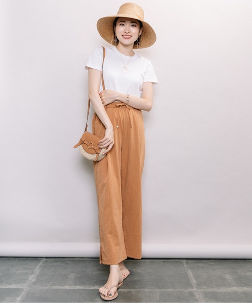 ELVENCE DEUX（エルベンスドゥ）の「アサチョウワイドPT（その他パンツ・レディース・ベージュ/ネイビー/テラコッタ・SMALL/MEDIUM/LARGE）」の19枚目の写真